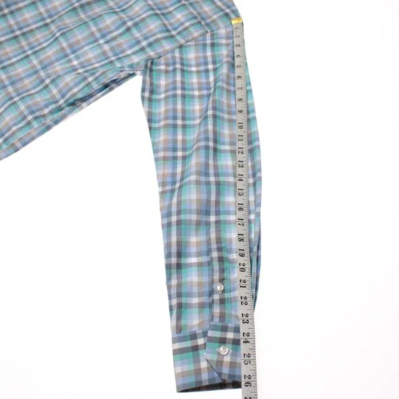 Eton NWT Casual Button Down Shirt Size 38 15 S Contemporary Fit in Blue/Multi